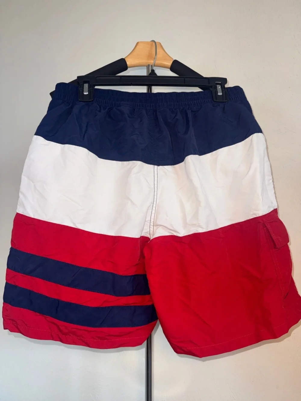 Polo by Ralph Lauren Red, White & Navy Horizontal Stripe Swim Trunks 2for$40